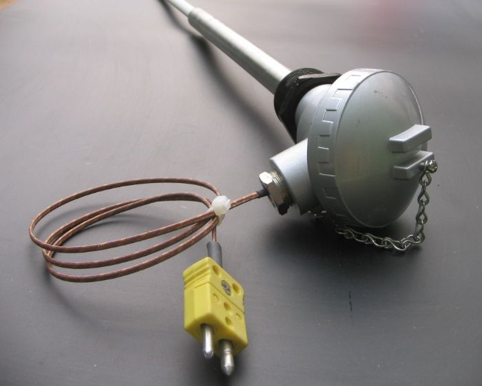 TERMOPAR CON COPLE DE INOX Y FUNDA DE MULLITE